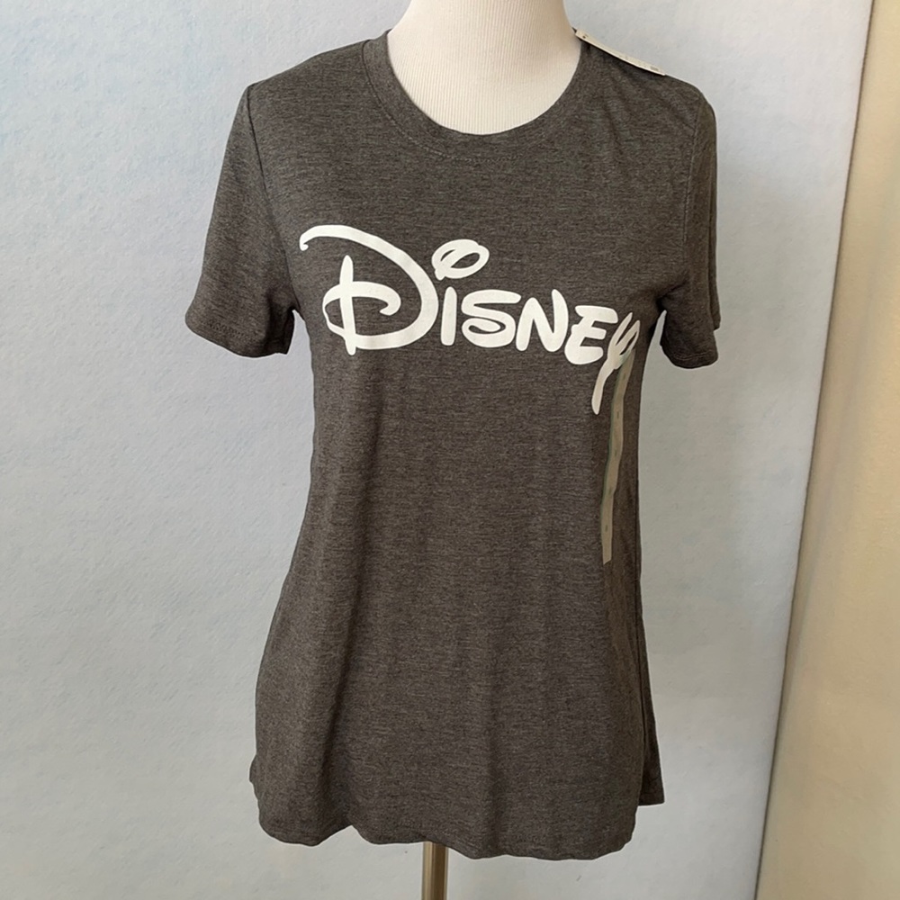 Disney Women’s Dark Gray “Disney” Short Sleeve Tee